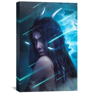 Moon Godlike Canvas Art Clock Canvas