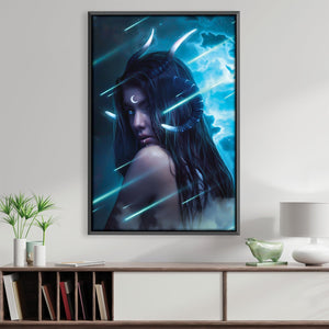 Moon Godlike Canvas Art Clock Canvas