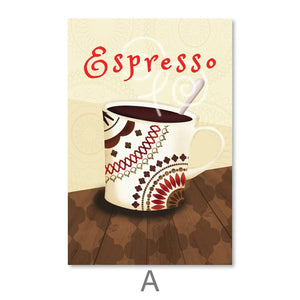 Morning Coffee Canvas Art Clock Canvas