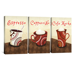 Morning Coffee Canvas Art Clock Canvas