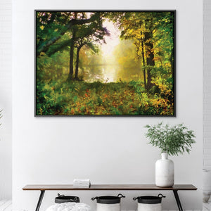 Morning Mist Canvas Art 45 x 30cm / Unframed Canvas Print Clock Canvas