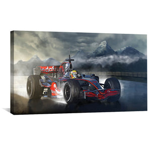 Mountain Racing Canvas Art 50 x 25cm / Unframed Canvas Print Clock Canvas