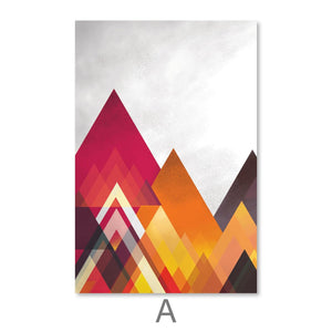 Mountain Spectrum Canvas Art A / 30 x 45cm / Unframed Canvas Print Clock Canvas