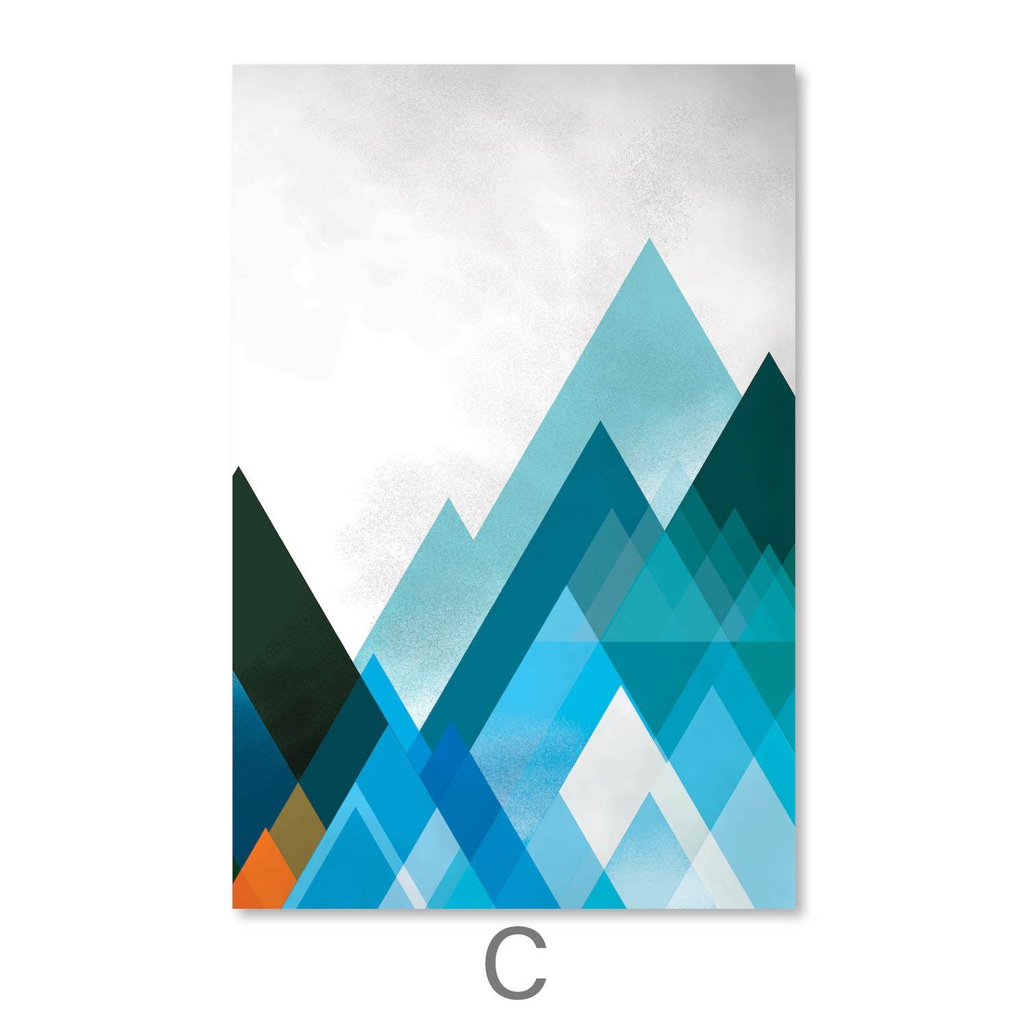 Mountain Spectrum Canvas Art C / 30 x 45cm / Unframed Canvas Print Clock Canvas
