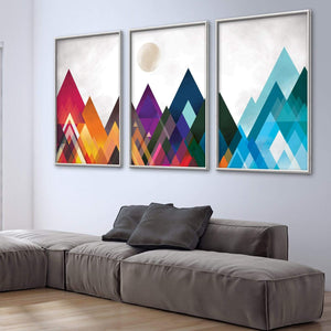 Mountain Spectrum Canvas Art Clock Canvas