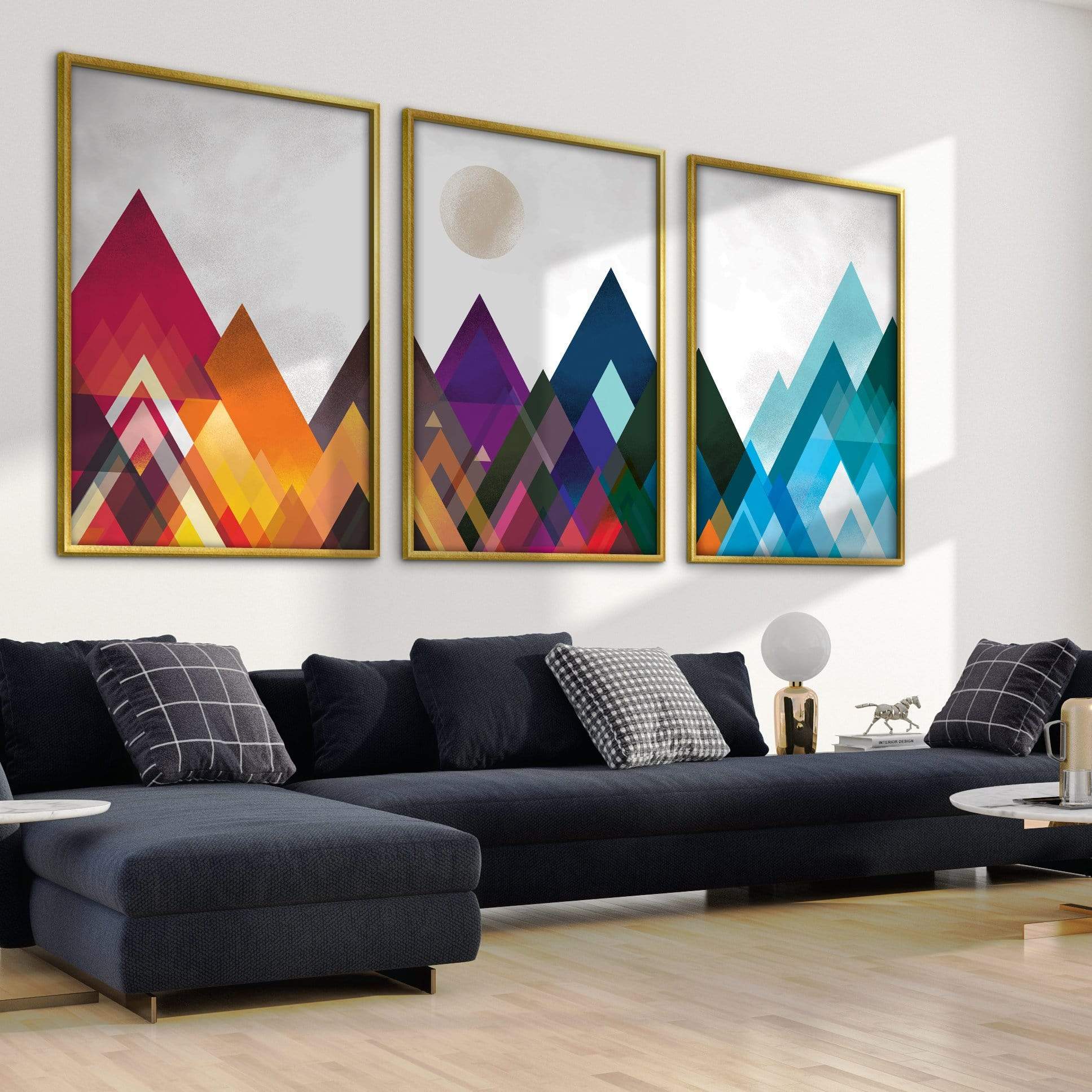 Mountain Spectrum Canvas Art Clock Canvas