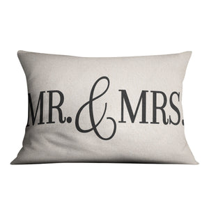 Mr. & Mrs Cushion Cushion 48 x 33cm Clock Canvas