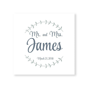 Mr and Mrs Anniversary Canvas Art Clock Canvas