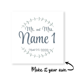 Mr and Mrs Anniversary Canvas Art Clock Canvas