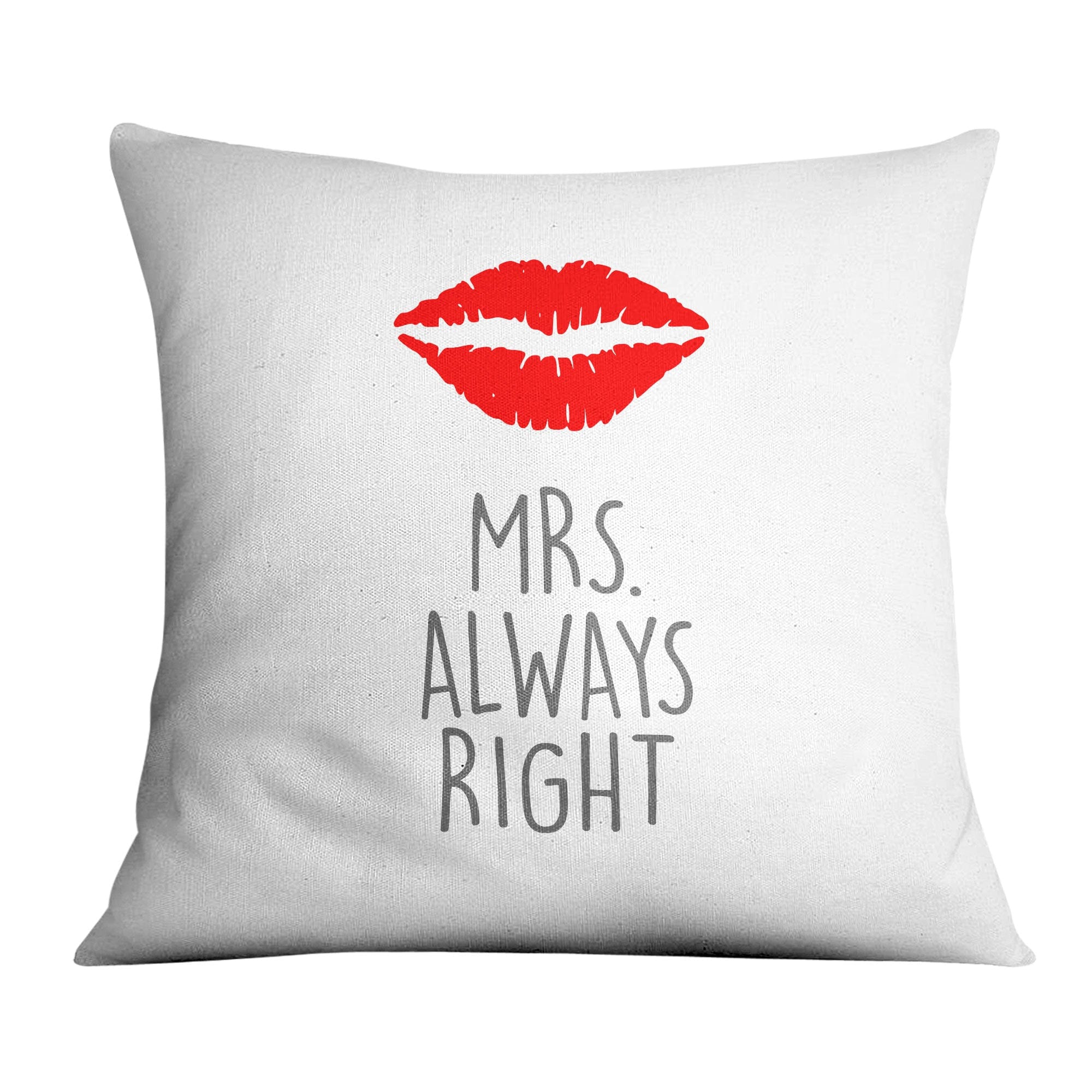Mr and Mrs Right Cushion Cushion B / 45 x 45cm Clock Canvas