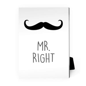 Mr and Mrs Right Desktop Canvas Desktop Canvas A / 13 x 18cm Clock Canvas