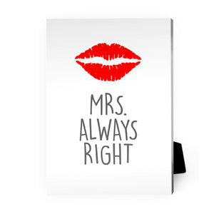 Mr and Mrs Right Desktop Canvas Desktop Canvas B / 13 x 18cm Clock Canvas