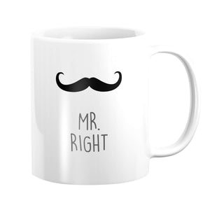 Mr and Mrs Right Mug Mug Clock Canvas