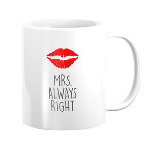 Mr and Mrs Right Mug Mug Clock Canvas