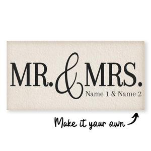 Mr. & Mrs Canvas Art Clock Canvas