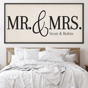 Mr. & Mrs Canvas Art Clock Canvas