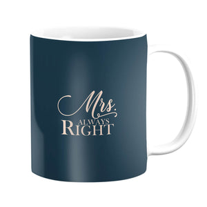 Mr. & Mrs Right Mug Mug Clock Canvas