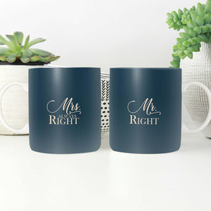Mr. & Mrs Right Mug Mug Clock Canvas