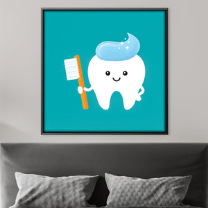 Mr. Tooth Canvas Art Clock Canvas