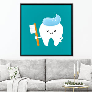 Mr. Tooth Canvas Art Clock Canvas
