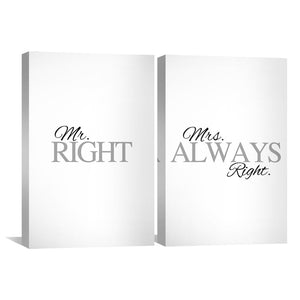 Mrs. Always Right Canvas Art Clock Canvas