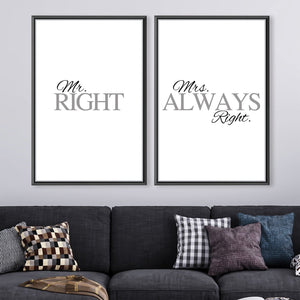 Mrs. Always Right Canvas Art Clock Canvas