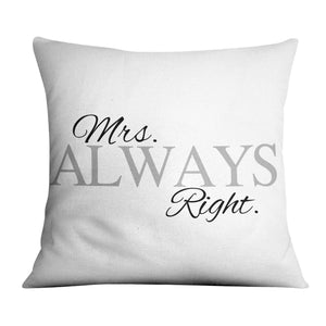 Mrs. Right Cushion Cushion B / 45 x 45cm Clock Canvas