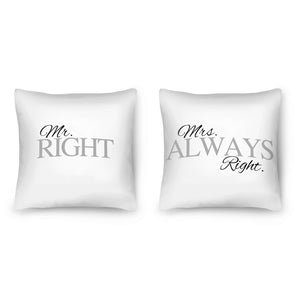 Mrs. Right Cushion Cushion Clock Canvas