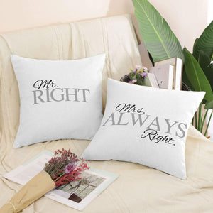 Mrs. Right Cushion Cushion Clock Canvas