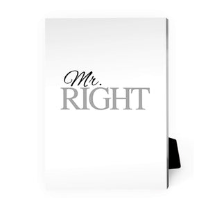 Mrs. Right Desktop Canvas Desktop Canvas A / 13 x 18cm Clock Canvas