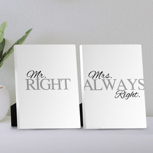 Mrs. Right Desktop Canvas Desktop Canvas Clock Canvas
