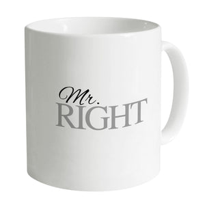 Mrs. Right Mug Mug A / White Clock Canvas
