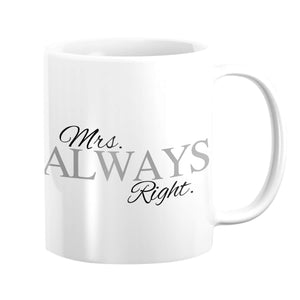 Mrs. Right Mug Mug Clock Canvas
