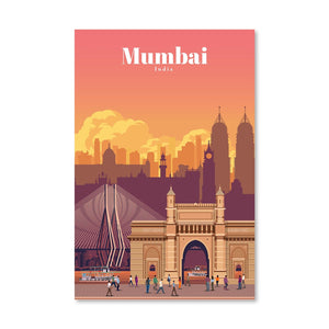 Mumbai Canvas - Studio 324 Art Clock Canvas