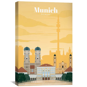 Munich Canvas - Studio 324 Art Clock Canvas