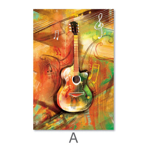 Musical Vibes Canvas Art Clock Canvas