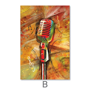 Musical Vibes Canvas Art Clock Canvas