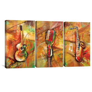 Musical Vibes Canvas Art Clock Canvas