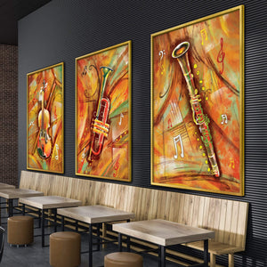 Musical Waves Canvas Art Clock Canvas