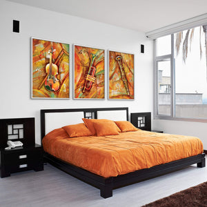 Musical Waves Canvas Art Clock Canvas