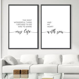 My Life with You Canvas Art Clock Canvas