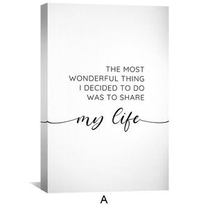 My Life with You Canvas Art Clock Canvas