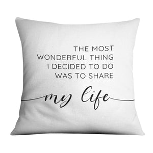 My Life With You Cushion Cushion A / 45 x 45cm Clock Canvas