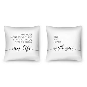 My Life With You Cushion Cushion Clock Canvas