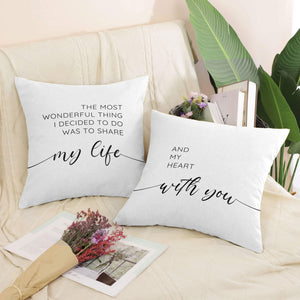 My Life With You Cushion Cushion Clock Canvas