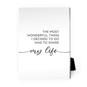 My Life With You Desktop Canvas Desktop Canvas A / 13 x 18cm Clock Canvas
