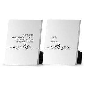 My Life With You Desktop Canvas Desktop Canvas Clock Canvas