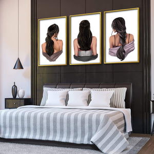 Mysterious Woman Canvas Art Clock Canvas