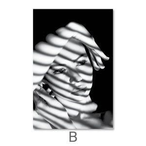 Mystery Woman Canvas Art B / 40 x 50cm / No Board - Canvas Print Only Clock Canvas