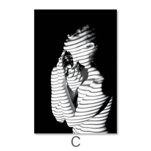 Mystery Woman Canvas Art C / 40 x 50cm / No Board - Canvas Print Only Clock Canvas